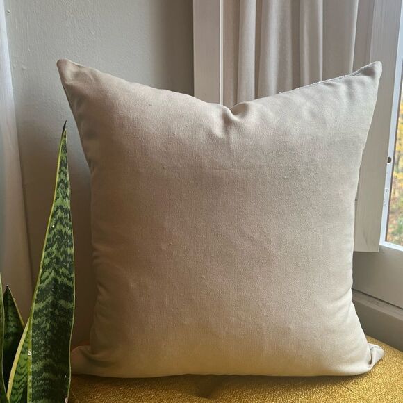 Tufted Snowflake Embroidered Pillow Cover - Cozy, Neutral Holiday Decor - Picture 3 of 4